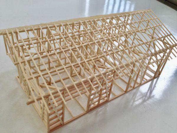 木造建築の模型