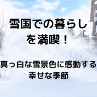 雪国での暮らしを満喫！ 真っ白な雪景色に感動する 幸せな季節