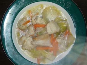 20211107_鶏肉、白菜、人参スープ