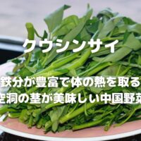 クウシンサイ 鉄分が豊富で体の熱を取る 空洞の茎が美味しい中国野菜
