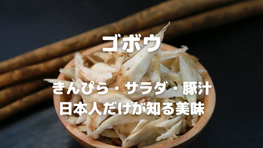 ゴボウ きんぴら・サラダ・豚汁 日本人だけが知る美味