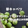 芽キャベツ 下茹でしてサラダやソテー シチューなどの煮込み料理