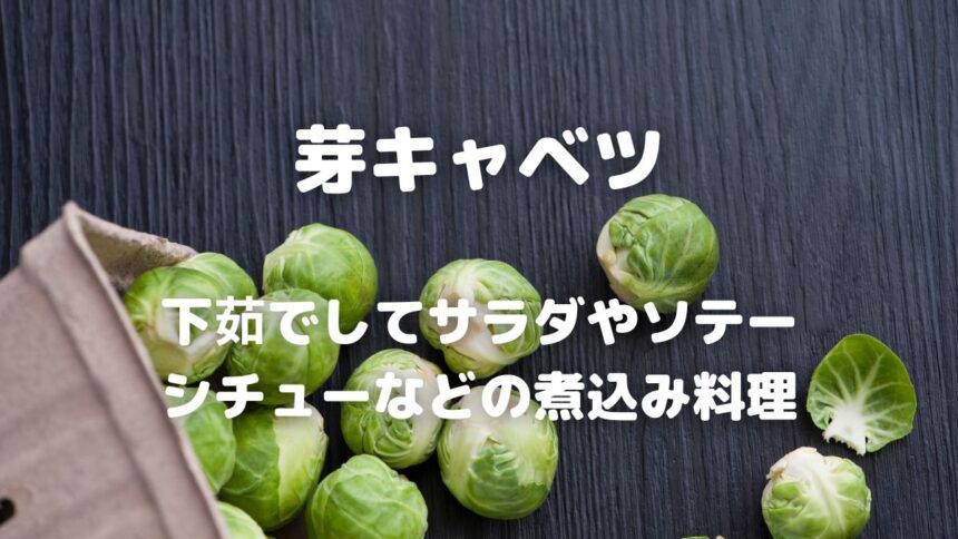 芽キャベツ 下茹でしてサラダやソテー シチューなどの煮込み料理