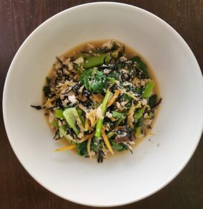 小松菜と豆腐の炒め物