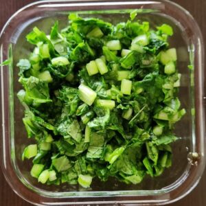 カブ葉の塩もみ