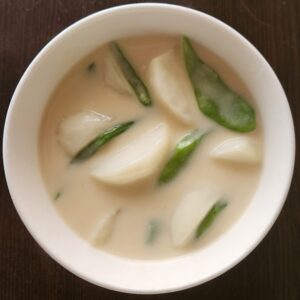 カブとモロッコインゲンのクリーム煮