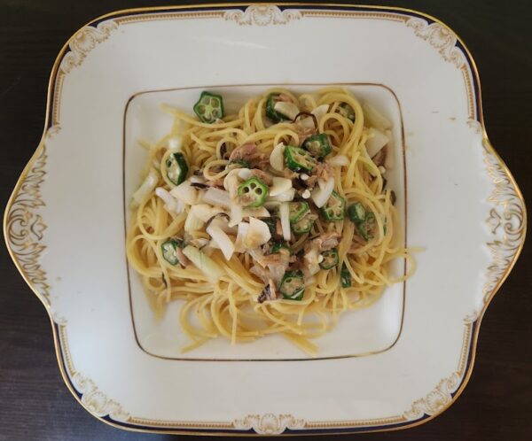 オクラとツナのパスタ