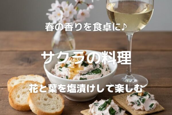 春の香りを食卓に♪ サクラの料理 花と葉を塩漬けして楽しむ