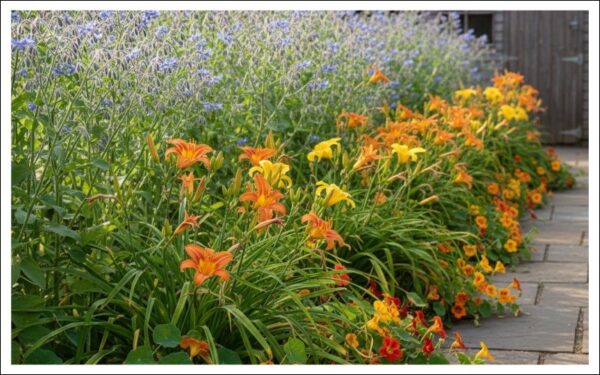 デイリリーとボリジ