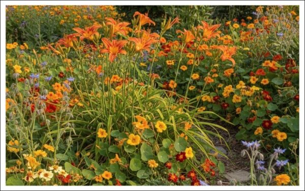 デイリリーとナスタチウム