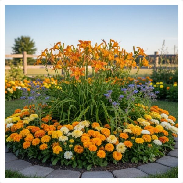 デイリリーとカレンデュラ