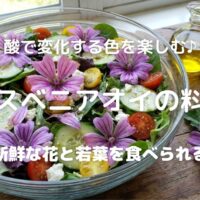 酸で変化する色を楽しむ♪ ウスベニアオイの料理 新鮮な花と若葉を食べられる